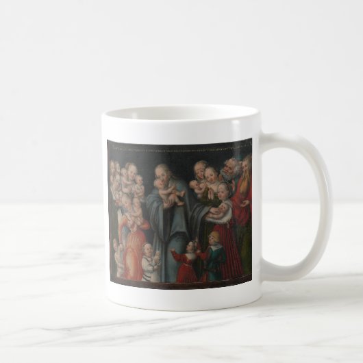 Christus die de kinderen verstikt koffiemok (Rechts)