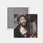 Christus die de kruismagneet draagt magneet (Voorkant / Achterkant)