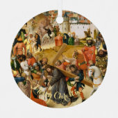 Christus die de  kunst van het kruis kerstfeest ge metalen ornament (Voorkant)