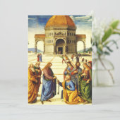 Christus die de sleutels geeft aan de heilige Petr Feestdagenkaart (Staand voorkant)