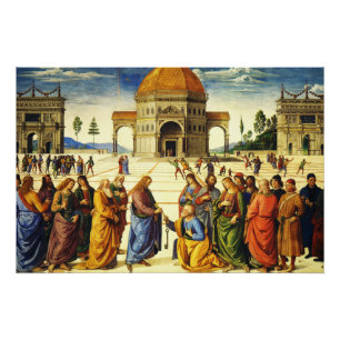 Christus die de sleutels geeft aan de heilige Petr Perfect Poster