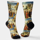 Christus die de sleutels geeft aan de heilige Petr Sokken (Gebogen)