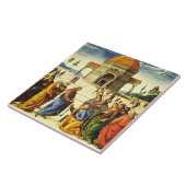 Christus die de sleutels geeft aan de heilige Petr Tegeltje (Zijkant)