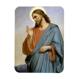 Christus die door Ary Scheffer over Jerusalem huil Magneet