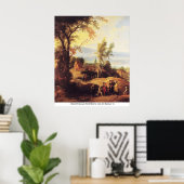 Christus die een blind Man van Joos De Momper II g Poster (Thuiskantoor)