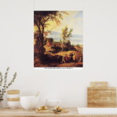 Christus die een blind Man van Joos De Momper II g Poster (Keuken)