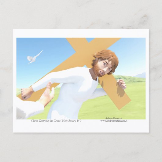 Christus die het Kruis draagt Briefkaart (Voorkant)