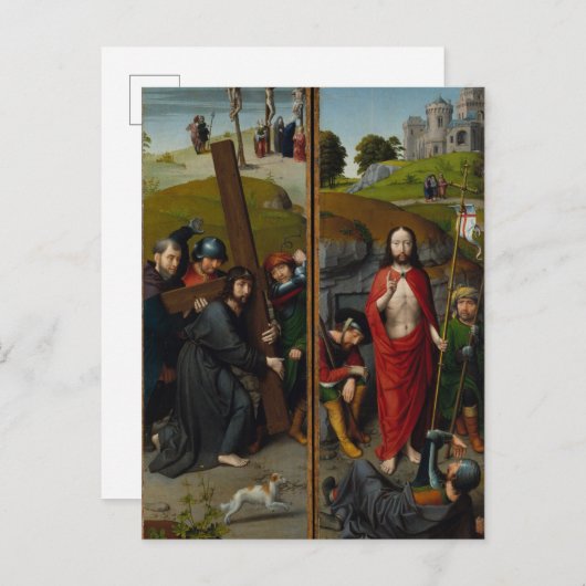 Christus die het kruis draagt briefkaart (Voorkant / Achterkant)