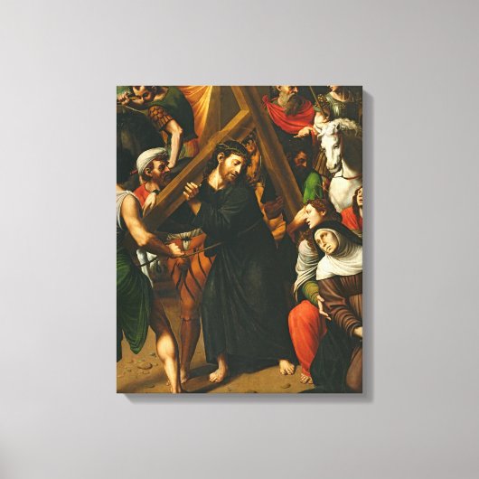 Christus die het kruis draagt canvas afdruk (Voorkant)