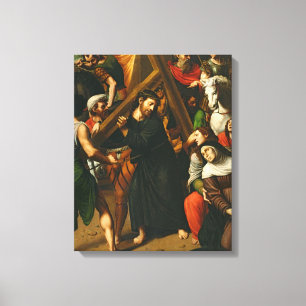 Christus die het kruis draagt canvas afdruk