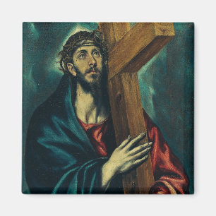 Christus die het kruis draagt door El Greco Magneet