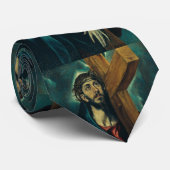 Christus die het kruis draagt door El Greco Stropdas (Opgerold)