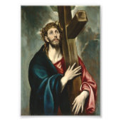 Christus die het kruis draagt, El Greco Foto Afdruk (Voorkant)