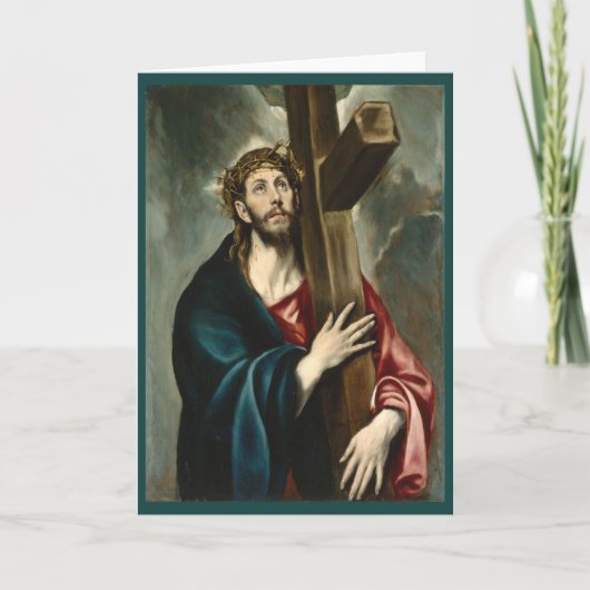 Christus die het kruis draagt, El Greco Kaart (Voorkant)
