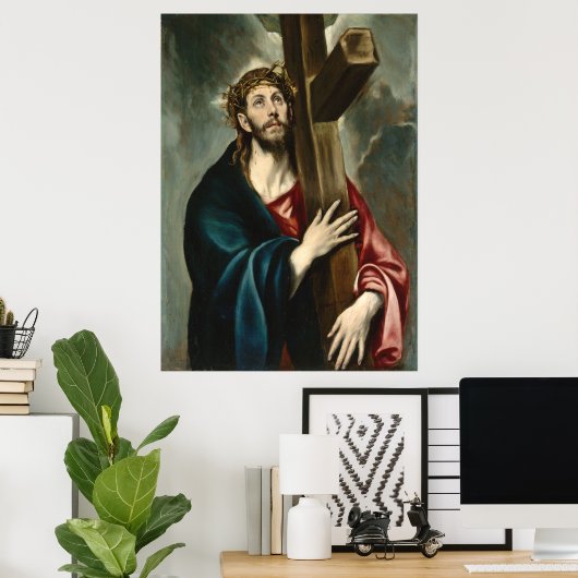 Christus die het kruis draagt, El Greco Poster (Thuiskantoor)