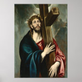 Christus die het kruis draagt, El Greco Poster (Voorkant)