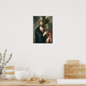 Christus die het Kruis draagt (Licht 2) Poster (Keuken)