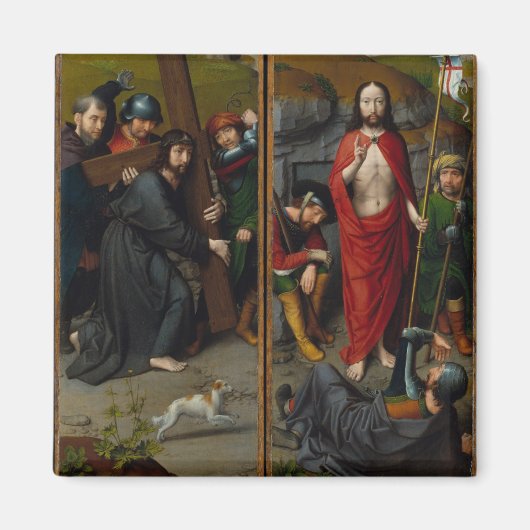 Christus die het kruis draagt magneet (Voorkant)