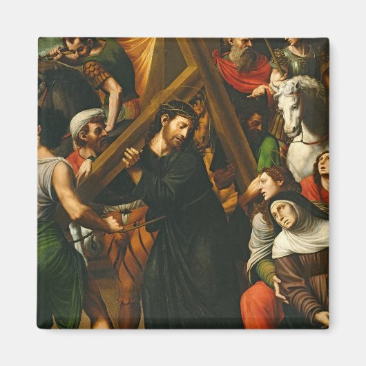 Christus die het kruis draagt magneet (Voorkant)