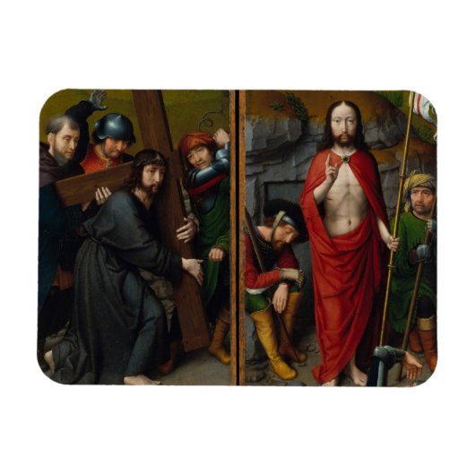 Christus die het kruis draagt magneet (Horizontaal)