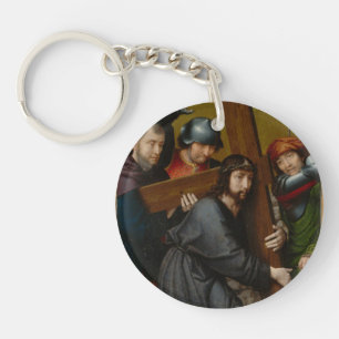 Christus die het Kruis draagt, met de Kroonfixatie Sleutelhanger