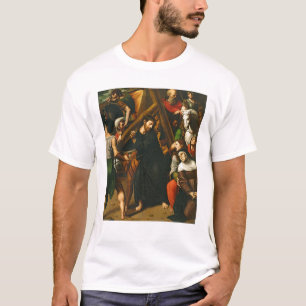 Christus die het kruis draagt t-shirt