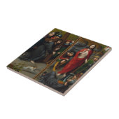 Christus die het kruis draagt tegeltje (Zijkant)