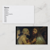 Christus die het kruis draagt visitekaartje (Voorkant / Achterkant)