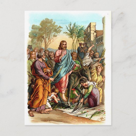 Christus die Jeruzalem ingaan Briefkaart (Voorkant)
