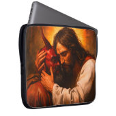 Christus die Lucifer omhelst Laptop Sleeve (Voorkant Rechts)