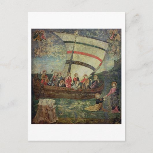 Christus die op het water loopt na de 'Navicella' Briefkaart (Voorkant)