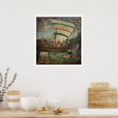 Christus die op het water loopt na de 'Navicella' Poster (Keuken)