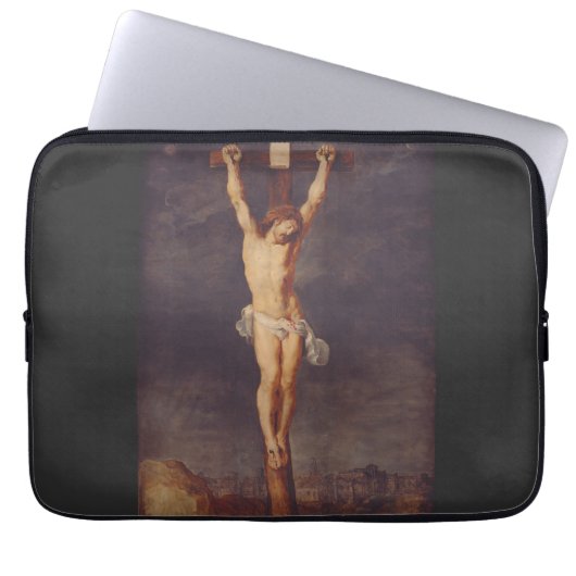 Christus dood aan het kruis door Peter Paul Rubens Laptop Sleeve (Voorkant)