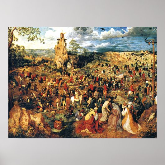 Christus Draag de kruiser Bruegel de Ouder Poster (Voorkant)