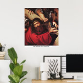 Christus Draag het kruis door Lorenzo Lotto Poster (Thuiskantoor)