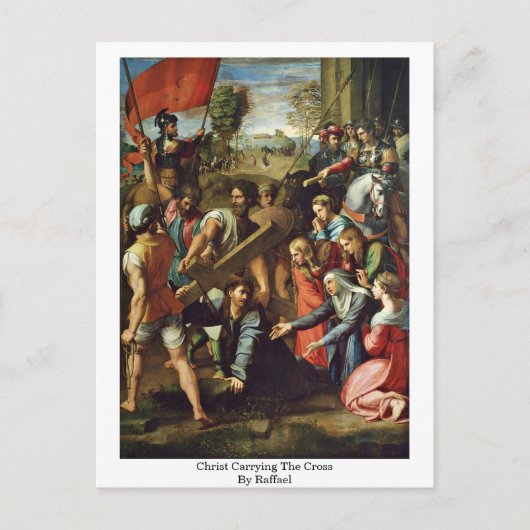 Christus draagt het kruis bij Raffael Briefkaart (Voorkant)
