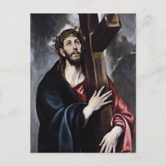 Christus draagt het Kruis door El Greco Ansichtkaa Briefkaart (Voorkant)