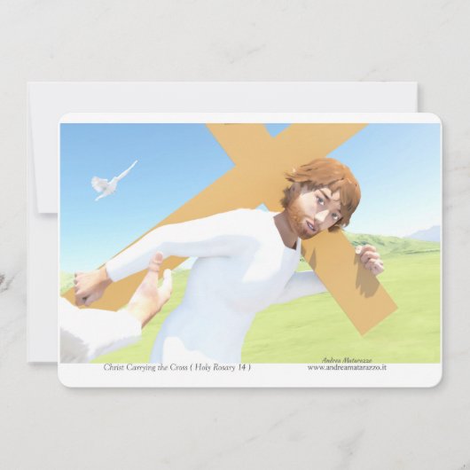 Christus draagt het kruis kaart (Voorkant)