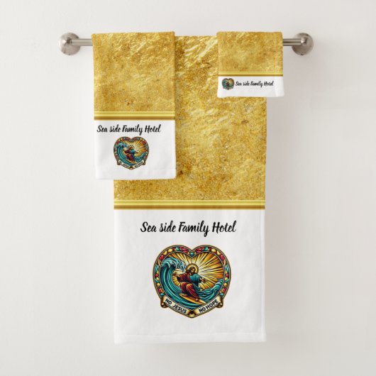 Christus drijft de golf van vrede bad handdoek (Insitu)