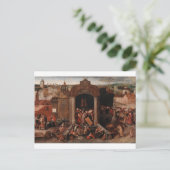 Christus Driving Traders uit de tempel door Bruege Briefkaart (Staand voorkant)