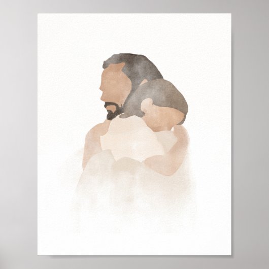 Christus Embrace, Jezus, jesusschilderij, lds art Poster (Voorkant)