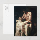 Christus Embracing St. Bernard Briefkaart (Voorkant / Achterkant)