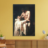 Christus Embracing St. Bernard Canvas Afdruk (Insitu (Woonkamer))
