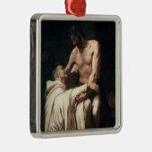 Christus Embracing St. Bernard Metalen Ornament (Rechts)