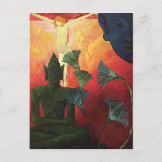 Christus en Boeddha, c.1890-1892 Briefkaart (Voorkant)