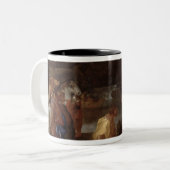 Christus en de Centurion Tweekleurige Koffiemok (Voorkant links)