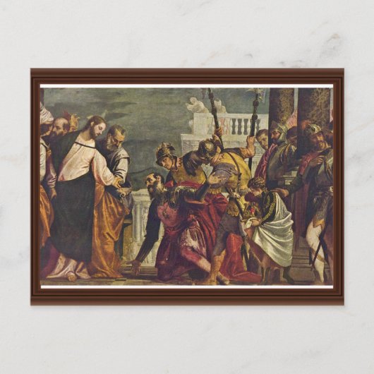 Christus en de eeuw van Capernaum door Veronese Briefkaart (Voorkant)