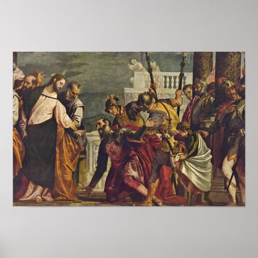 Christus en de eeuw van Capernaum door Veronese Poster (Voorkant)