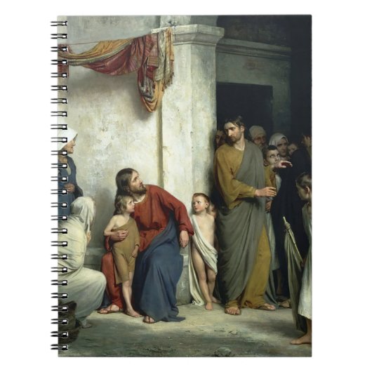 Christus en de kinderen - Carl Bloch, religieus Notitieboek (Voorkant)