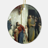 Christus en de kinderen door Carl Bloch Keramisch Ornament (Links)